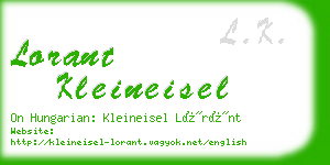 lorant kleineisel business card